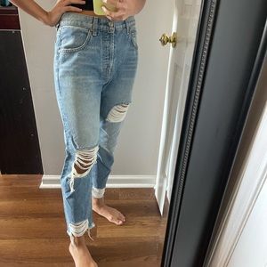 7 For All Mankind Distressed Boyfriend Cut Jeans